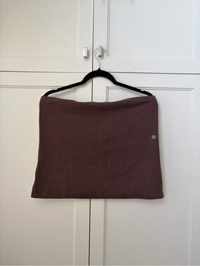 American Eagle Outfitters Ribbed Tube Top in Mauve Brown